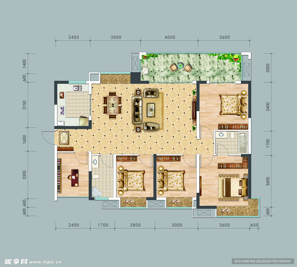 五房户型图