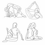 线描瑜珈动作