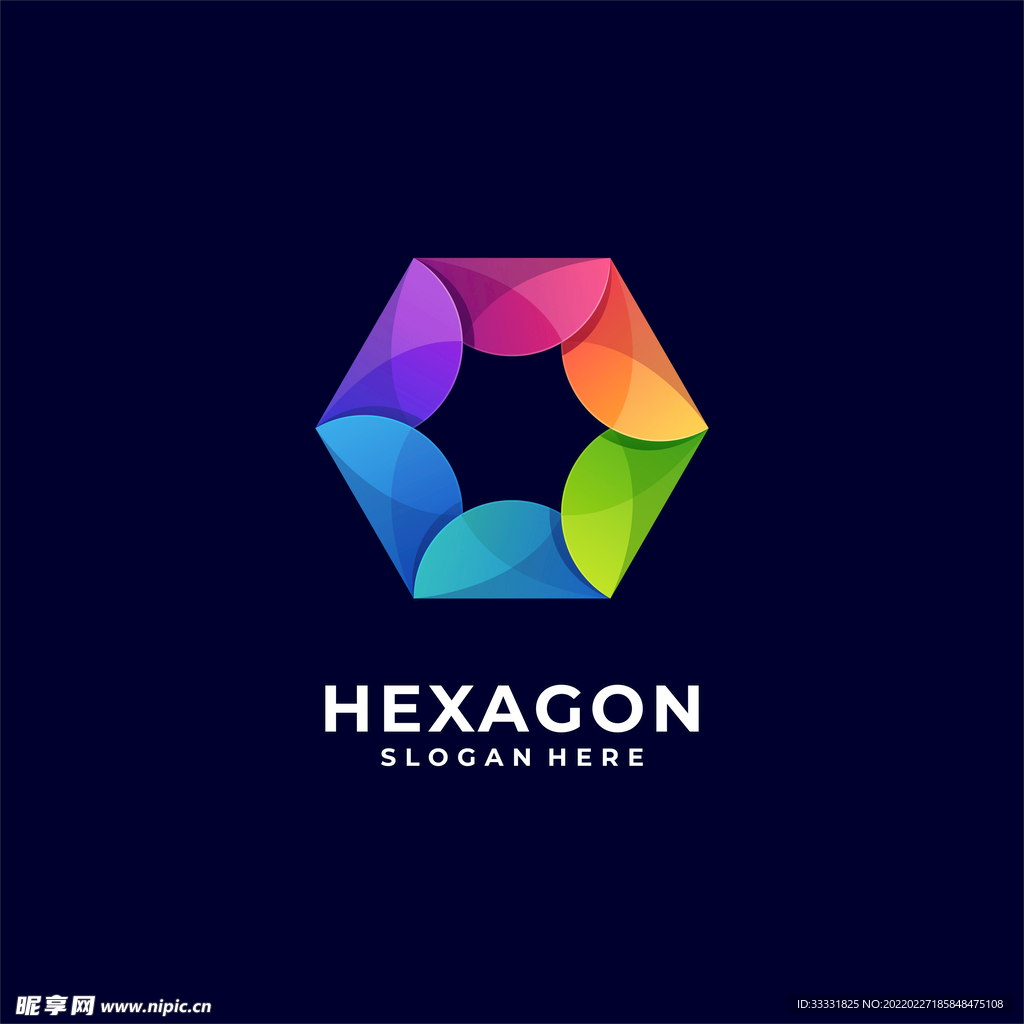 立体渐变logo 