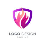 立体渐变logo