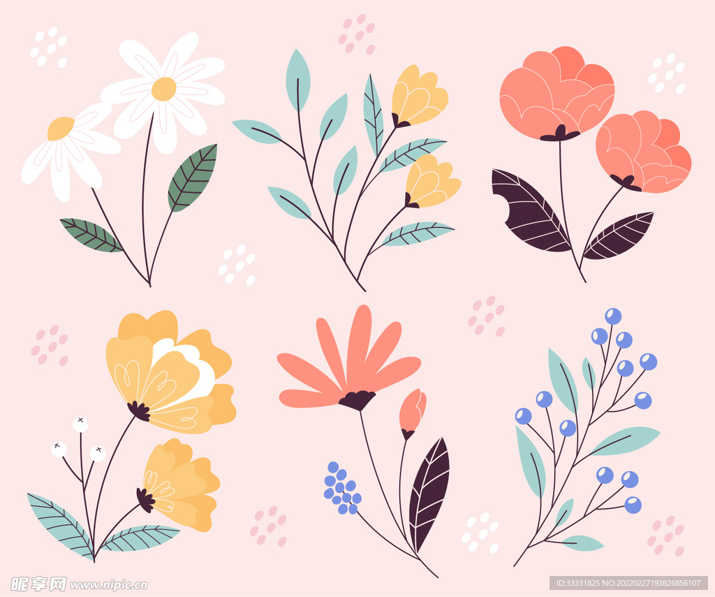 花卉 矢量花