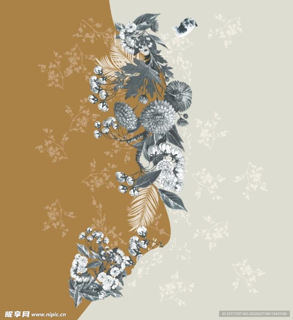 线条花