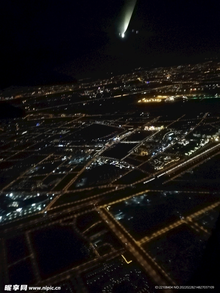 夜晚俯瞰城市夜景