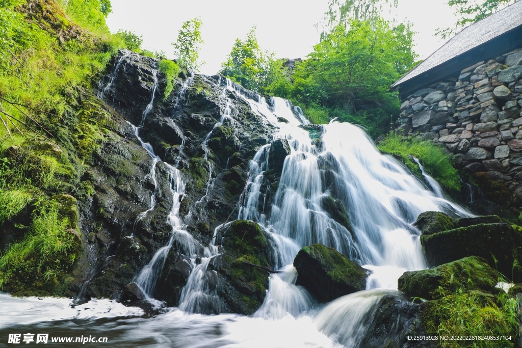 岩石 鹅卵石 小河 流水 河水