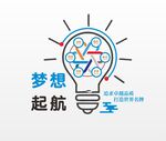 梦想起航文化墙