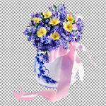 透明底花艺          