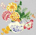 透明底花艺          