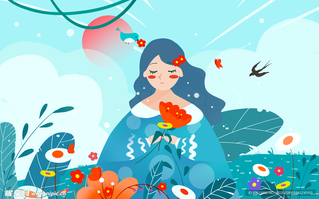 插画女孩