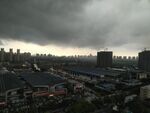 城市风光 黑云压城 