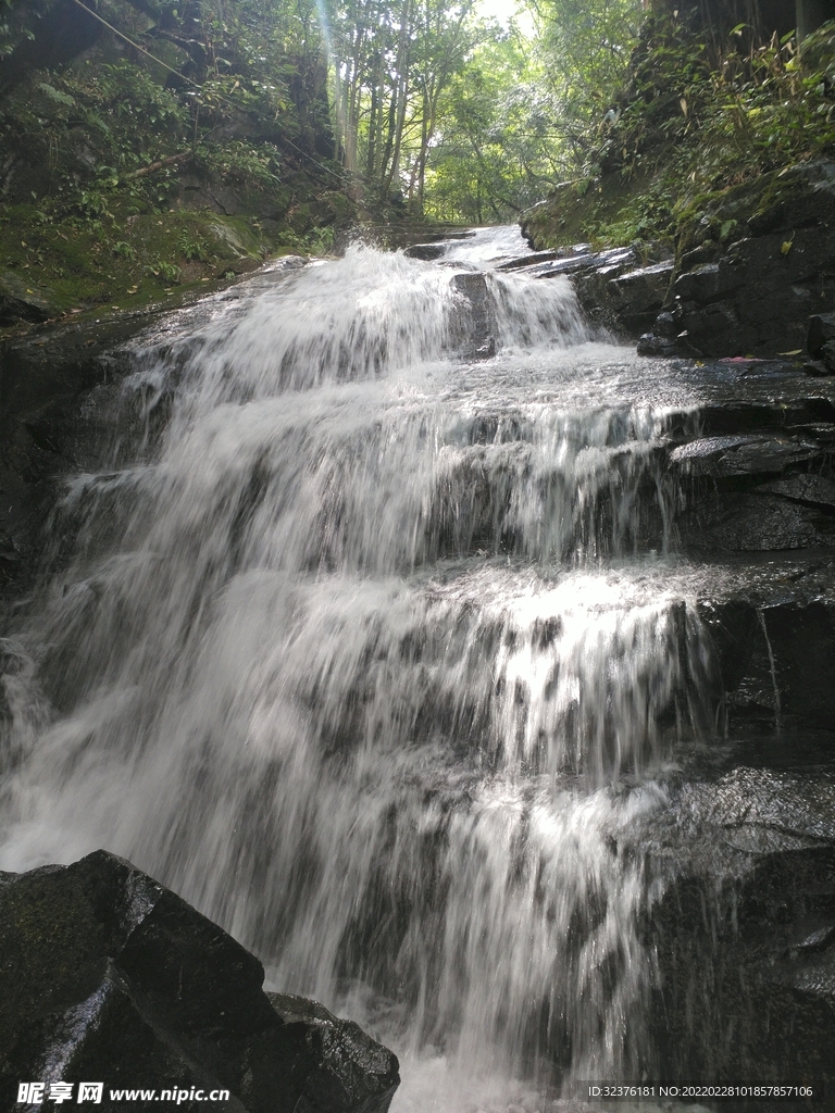 瀑布 高山 流水 