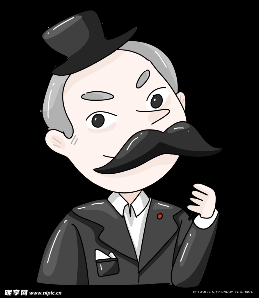 愚人节拿着胡子装扮人物