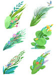 手绘唯美小清晰植物