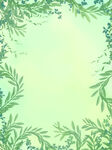 绿色清新植物水彩晕染春天背景