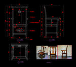 新中式椅子CAD