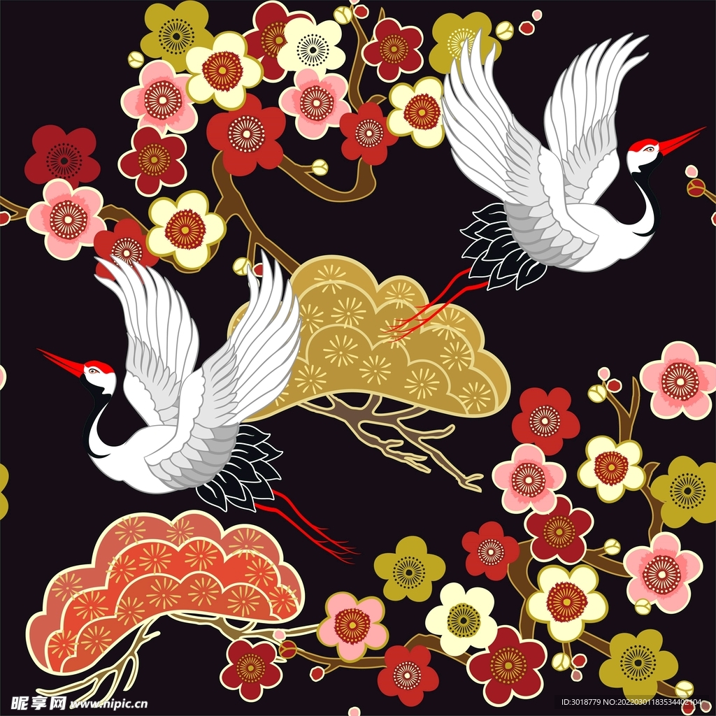 祥瑞仙鹤图 