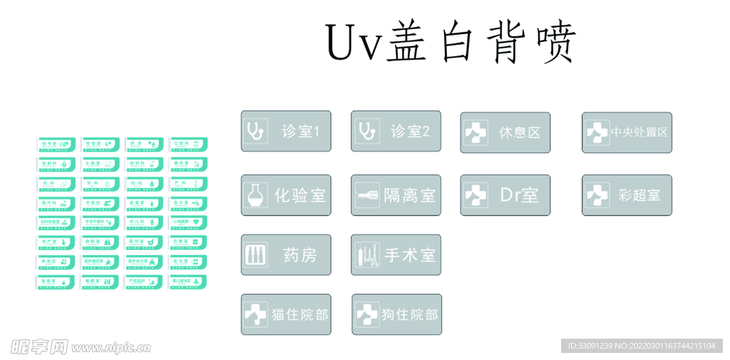 宠物医院科室牌 