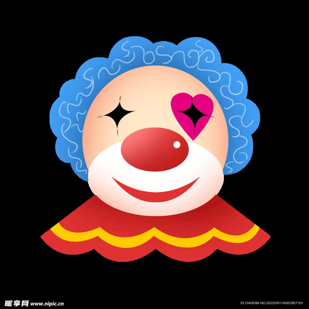 创意卡通手绘愚人节小丑