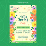 春日派对花卉海报