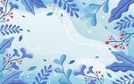 冬季圣诞节卡通插画背景