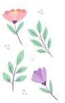 手绘卡通花朵