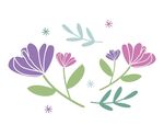 紫罗兰花免抠图案