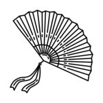 中式折扇线稿