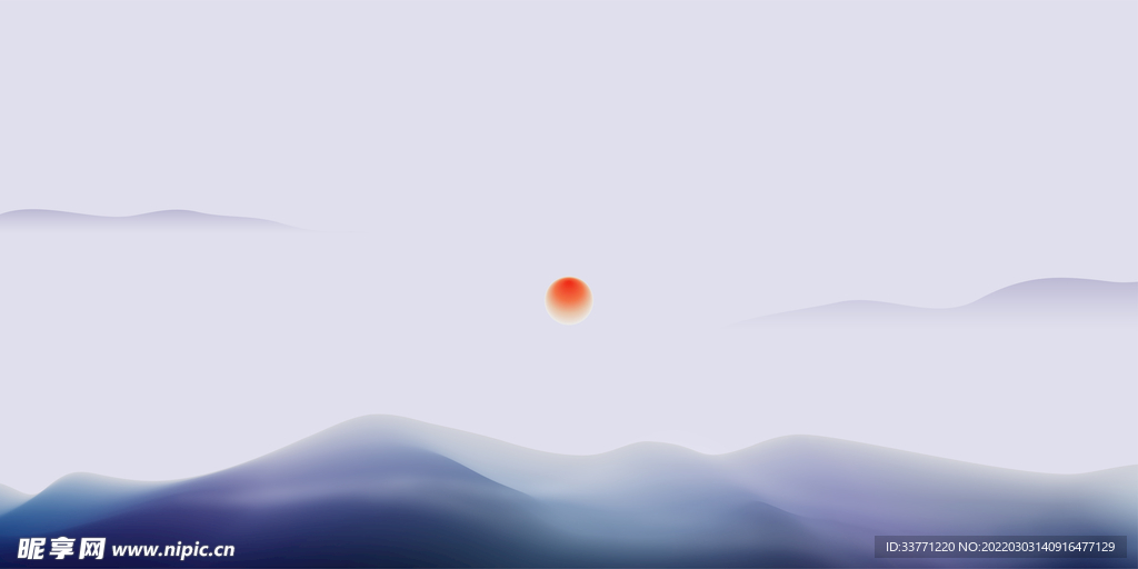 唯美紫色山水背景