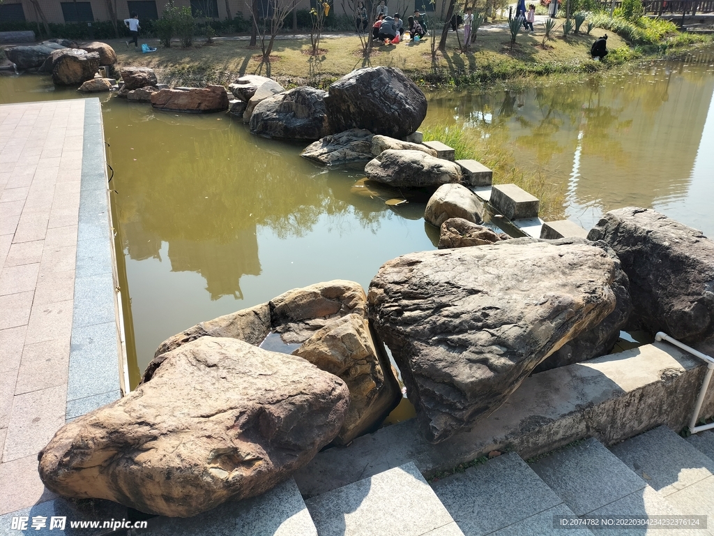 鹿江公园石头