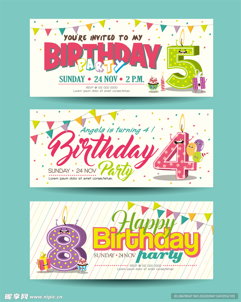 数字生日贺卡