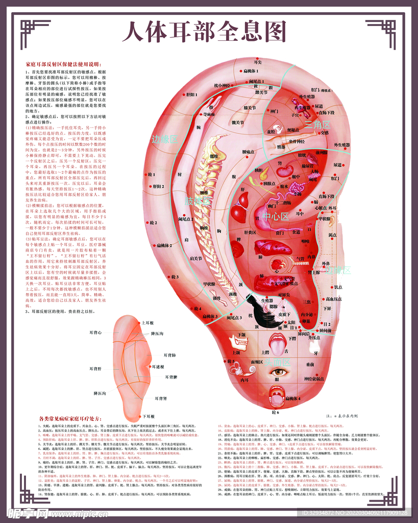 采耳耳疗养生挂画