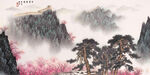 白雪石国画古塞春晖