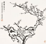 白雪石国画梅花香自苦寒来