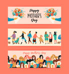 女王节Banner插画