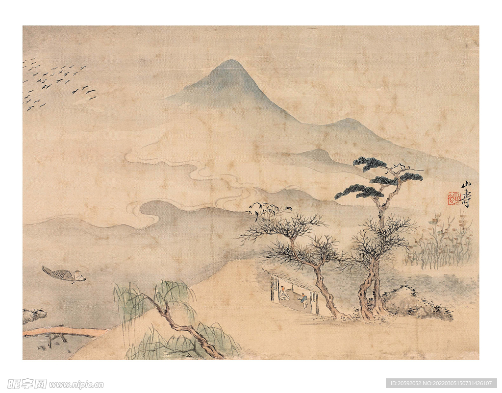 水墨画  