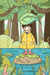 雨水插画