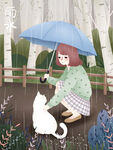 雨水插画