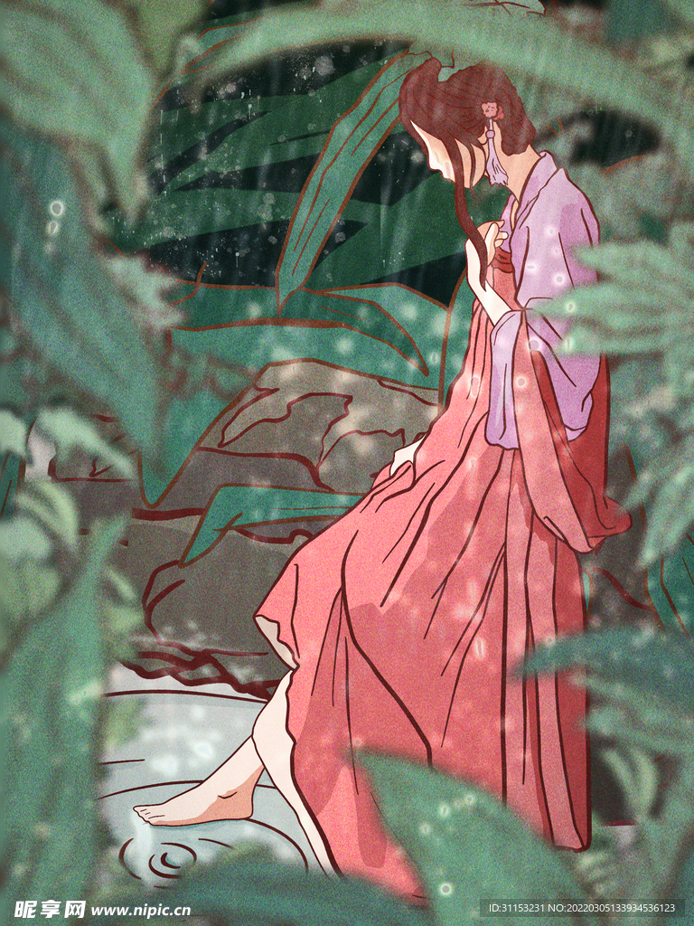 雨水插画