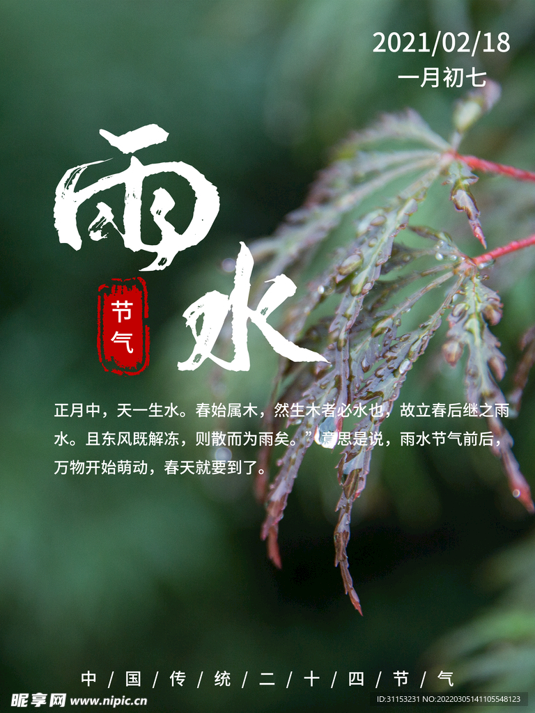 雨水海报