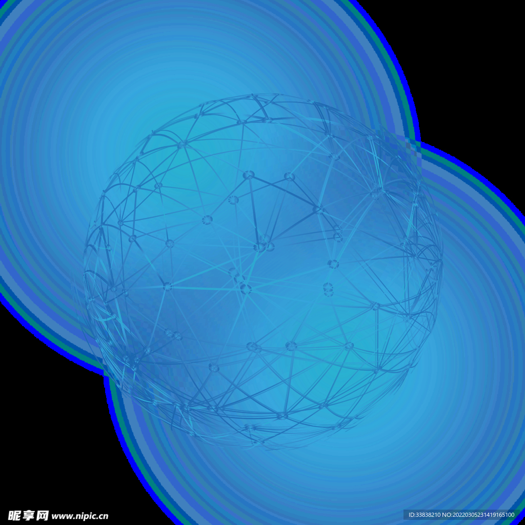科技感网状球体点线素材