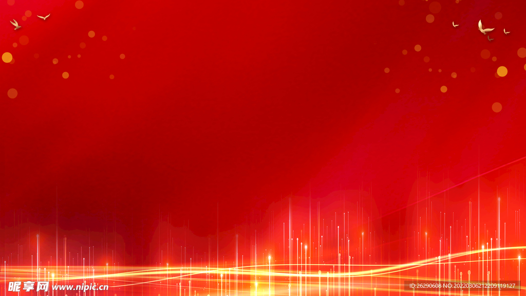 红色光束新年展板背景