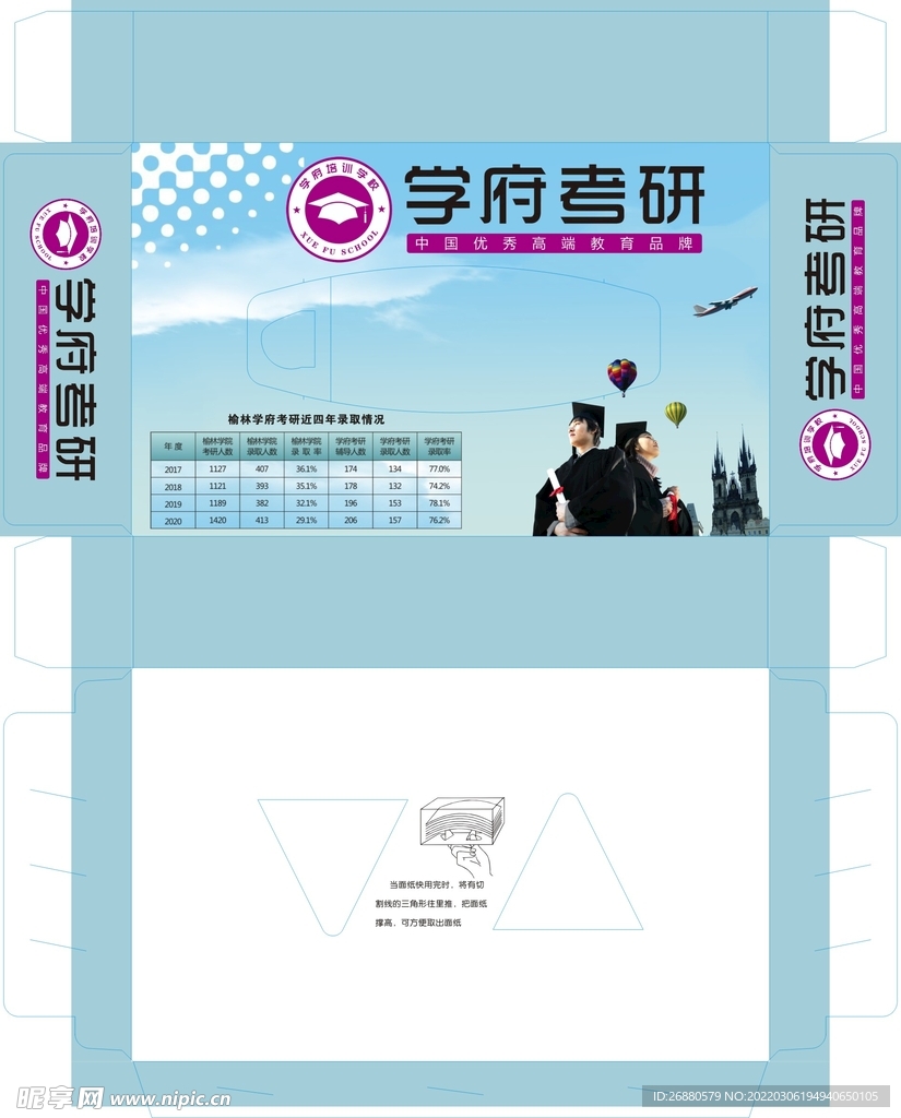 学府包装展开图