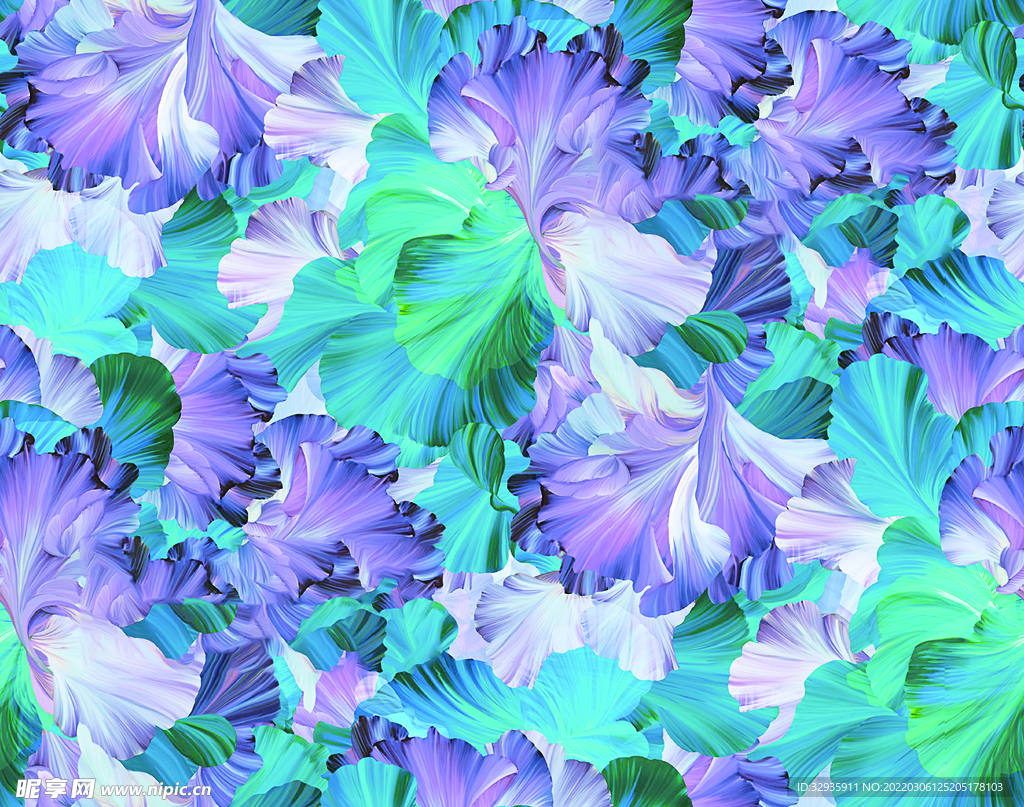彩色绘花 