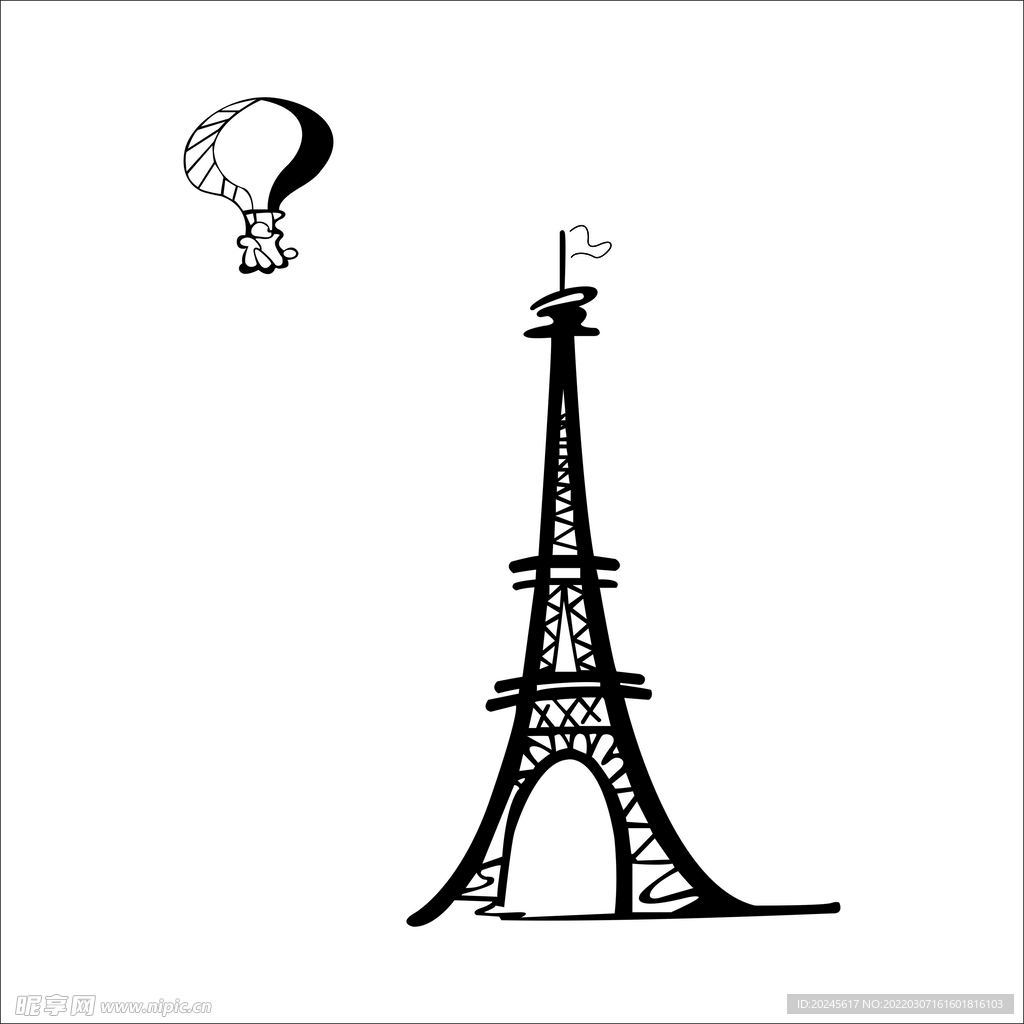 抽象巴黎铁塔