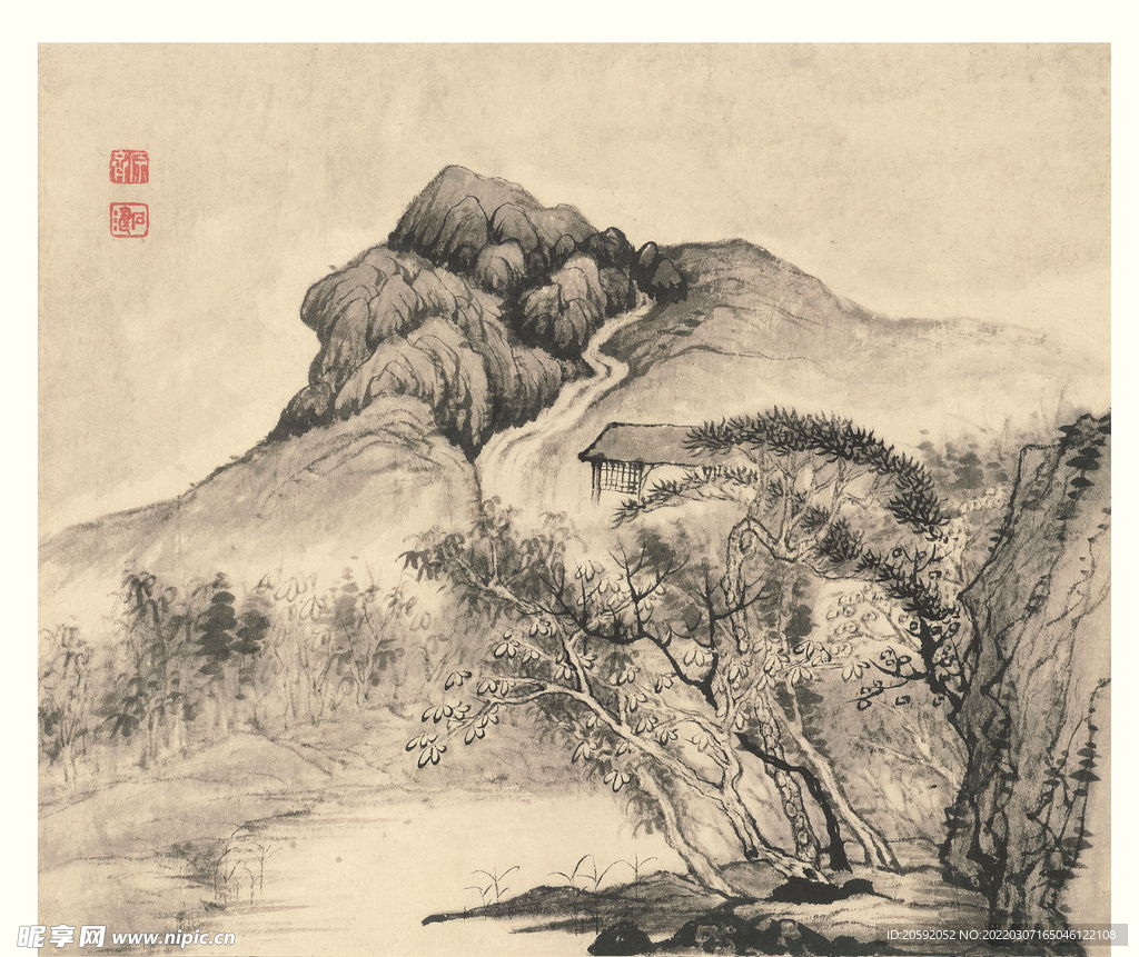山水画  