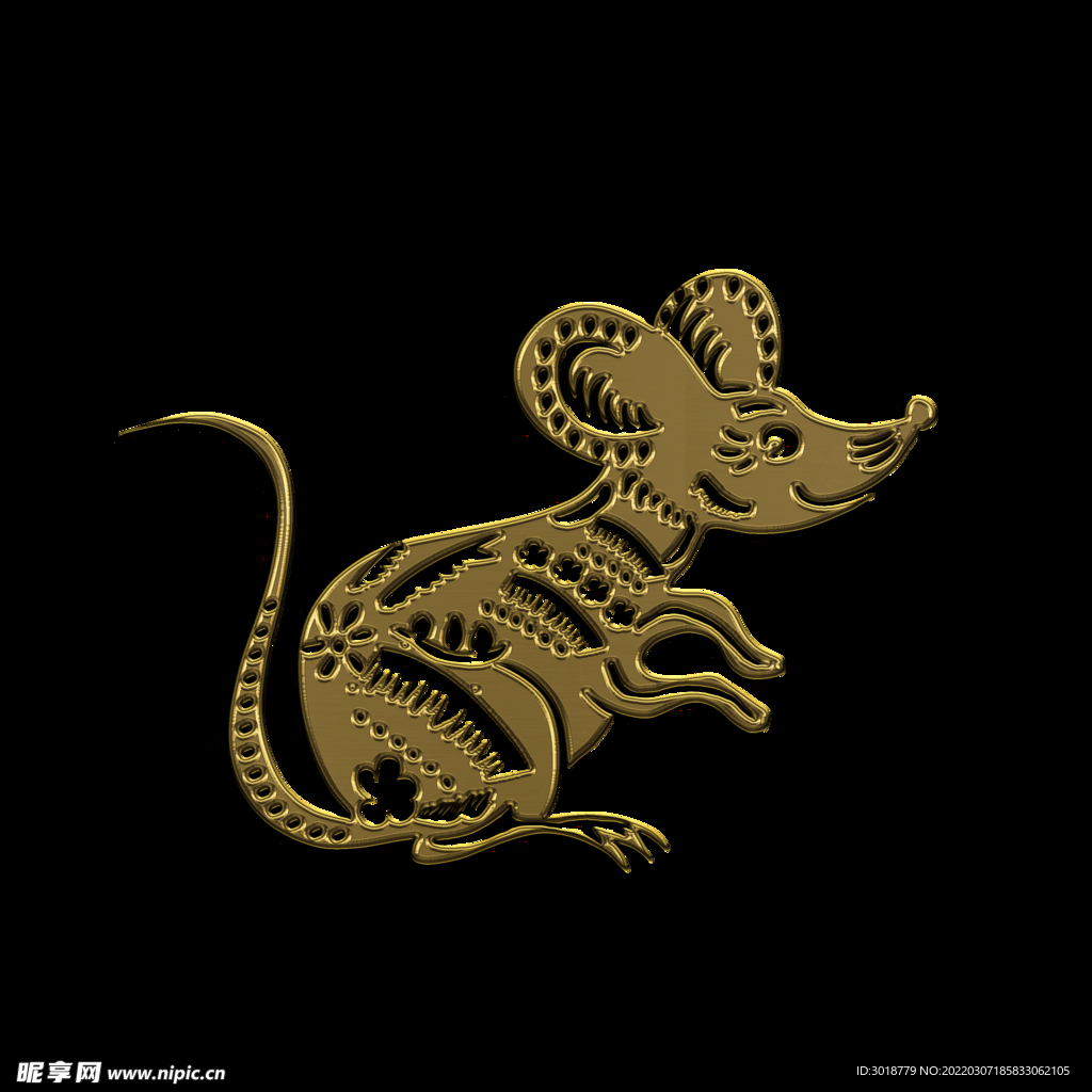鼠年剪纸 
