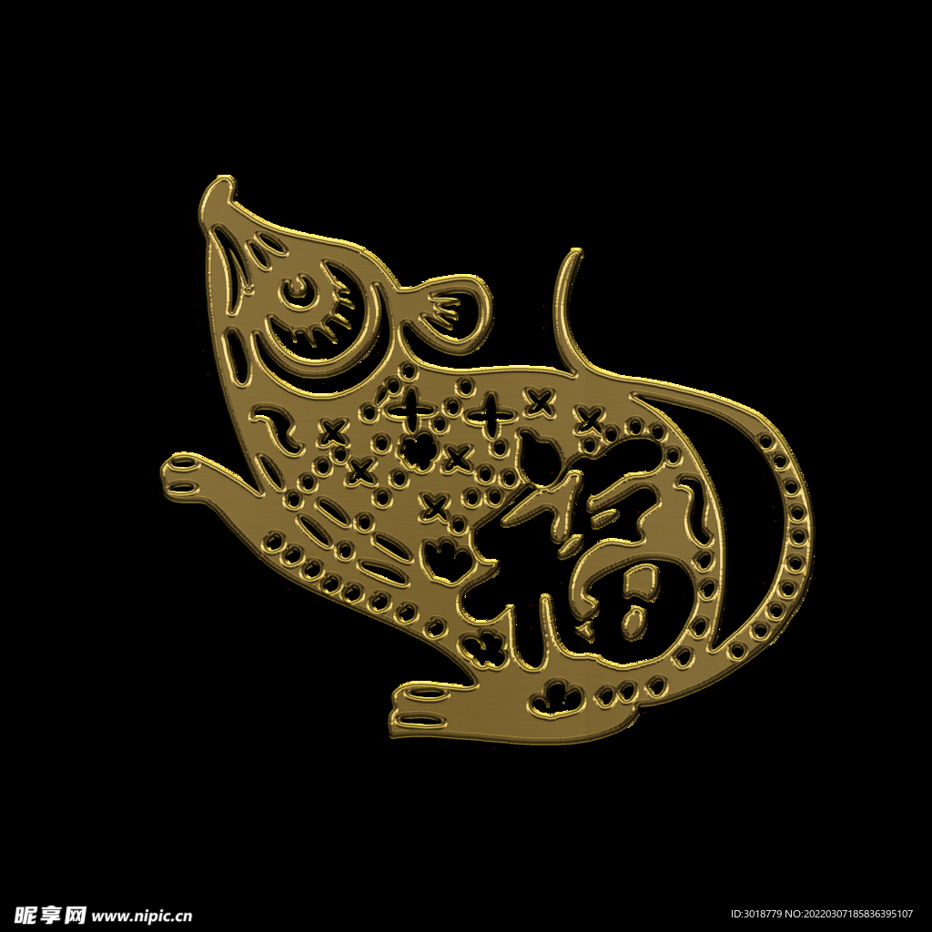 鼠年剪纸