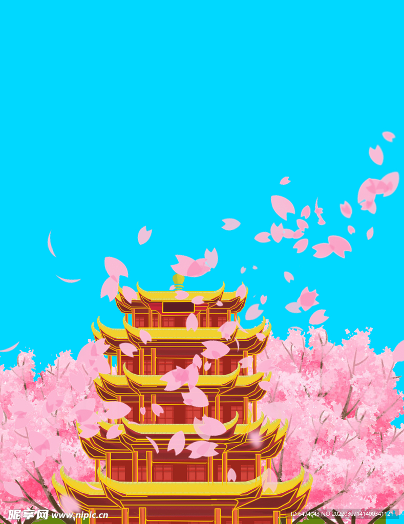 武汉黄鹤楼樱花节