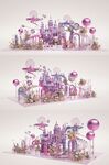 紫粉色现代唯美风女王节C4D
