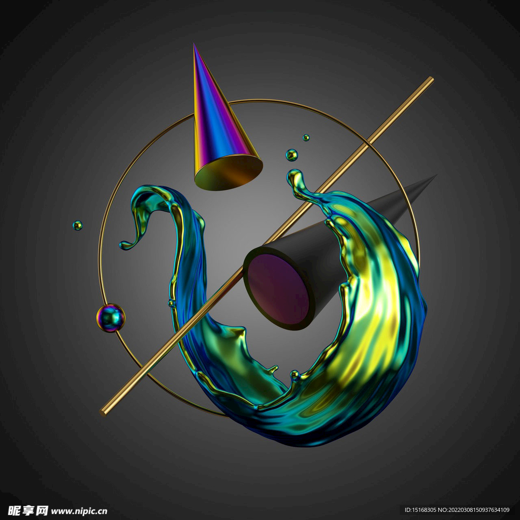 3d渲染现代抽象的极简背景