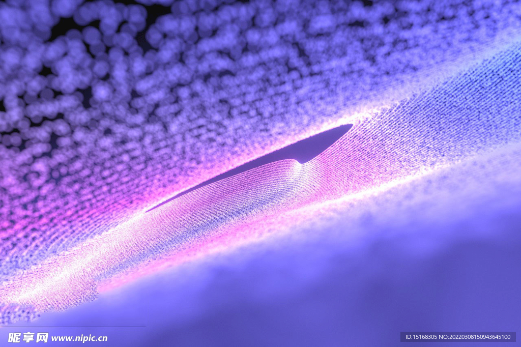 紫色霓虹粒子背景 三维渲染